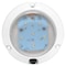 Truck-Lite Super 44, Led, 6 Diode, Round Clear, Dome Light, White Flange Mount, Hardwired, Stripped End, Push 44438C - alternate 1